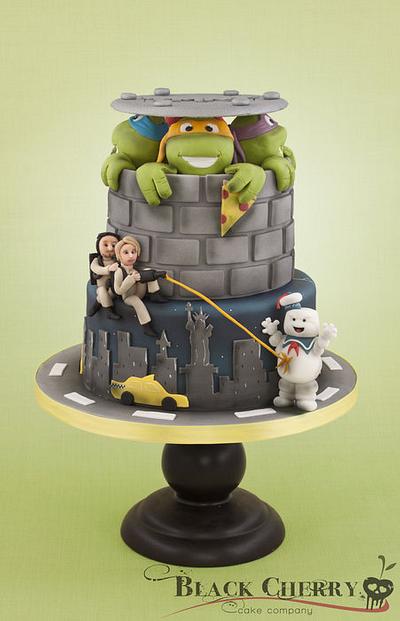 Ghostbusters Teenage Mutant Ninja Turtle Mashup Wedding Cake - Cake by Little Cherry