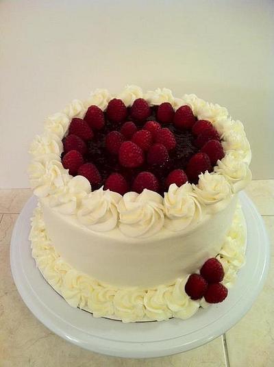 Raspberry filled WASC Mmmmm - Cake by Christie's Custom Creations(CCC)