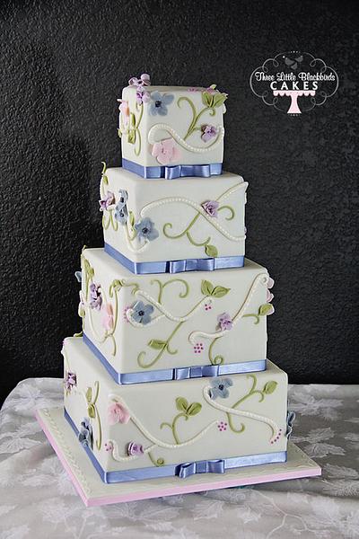 Flowers and Vines - Cake by Three Little Blackbirds