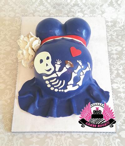 Skeleton Baby Bump Cake - Cake by Cakes ROCK!!!  