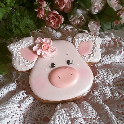 Pigs and lace  - Cake by Teri Pringle Wood