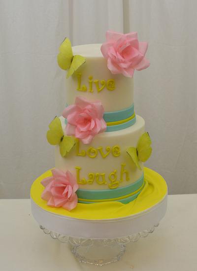 Live Love Laugh and Wafer Paper - Cake by Sugarpixy