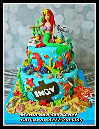 Erail Mermaid cake 🐚🐬🐙🐠🐚🐡 - Cake by Mero Wageeh