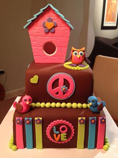 Hippie Chick Party Theme - Cake by Diana