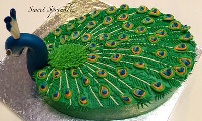 Buttercream Peacock - Cake by Deepa Pathmanathan