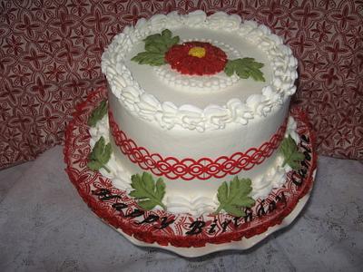 Red Geometric - Cake by all4show
