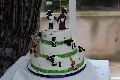 For a couple that love sheep - Cake by cakesbyus