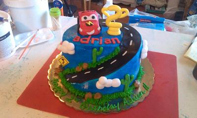 Cars Themed Cake & Cupcakes - Cake by Jeana Byrd