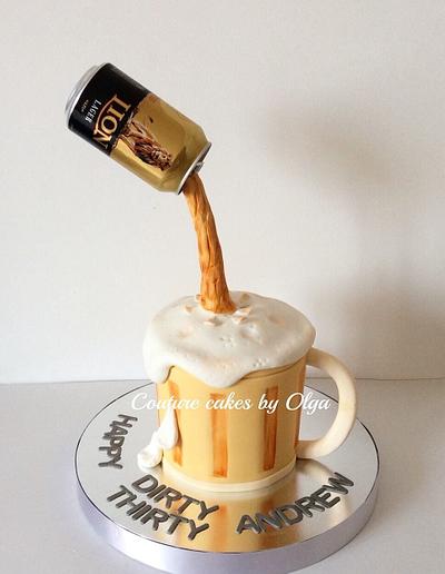 Beer glass cake - Cake by Couture cakes by Olga