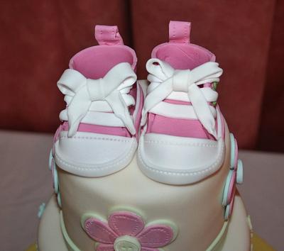 Baby Converse Christening Cake - Cake by Naomi Pearson
