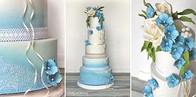 Blue hydrangea.. - Cake by Lorna