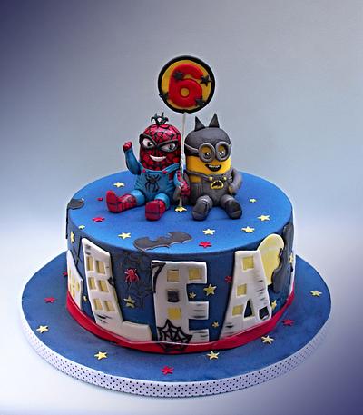 Minions Spiderman and Batman  - Cake by Zuzana Bezakova