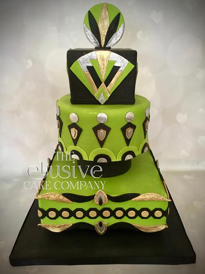 Deco in Moss Green - Cake by The Elusive Cake Company