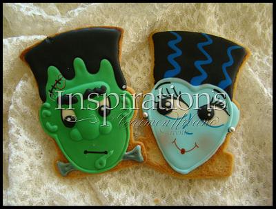 Inspiration's Spooky cookies Frankestein & Bride - Cake by Inspiration by Carmen Urbano