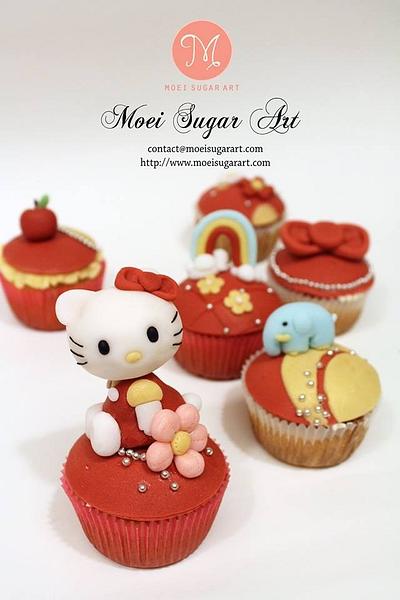 Hello kitty cupcakes  - Cake by Moei Sugar Art