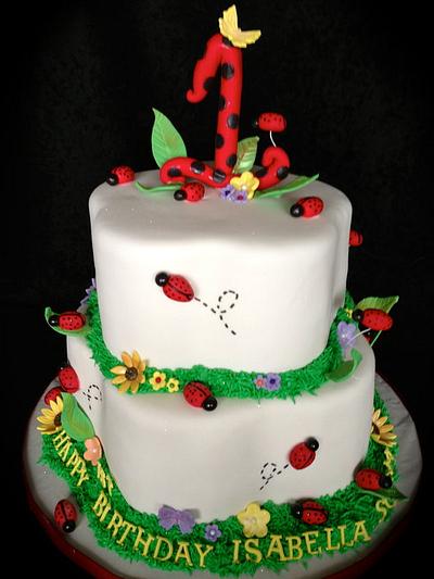 Lady Bug Theme 1st Birthday  - Cake by Heidi