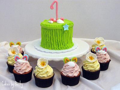 Tropical 1st Birthday - Cake by Becky Pendergraft