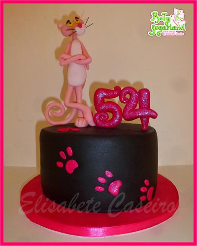 Pink Panther cake - Cake by Bety'Sugarland by Elisabete Caseiro 