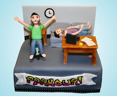"Parkour" The Office Cake - Cake by Rachel White
