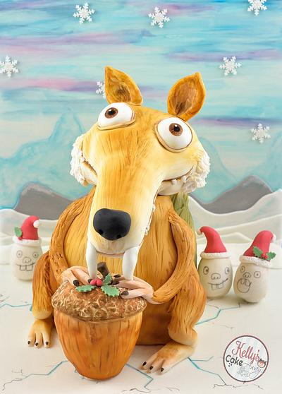 Ice Age Scrat~Bake A Christmas Wish - Cake by Kelly Hallett