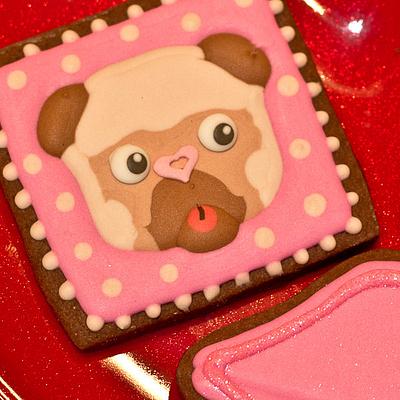 Pug Cookies - Cake by Janine