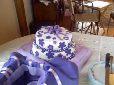 purple shower - Cake by Julia Dixon