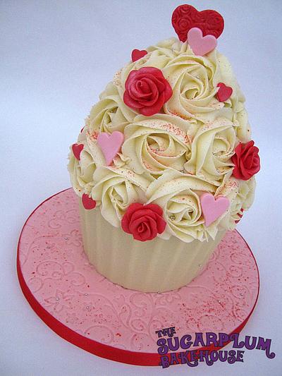 Valentine's Day Wedding Giant Cupcake - Cake by Sam Harrison