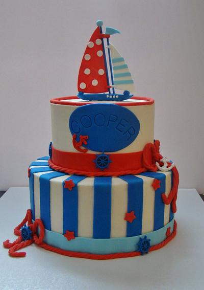 Buttercream Nautical Baby Shower Cake - Cake by Colormehappy