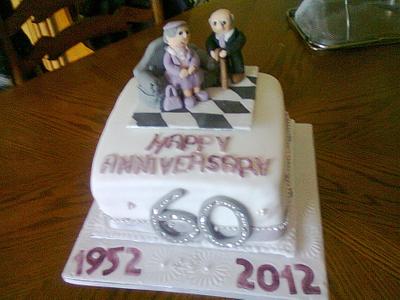 60th Wedding Anniversary cake - Cake by Toni Lally