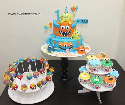 Monsters theme sugar table - Cake by Sweet Mantra Homemade Customized Cakes Pune