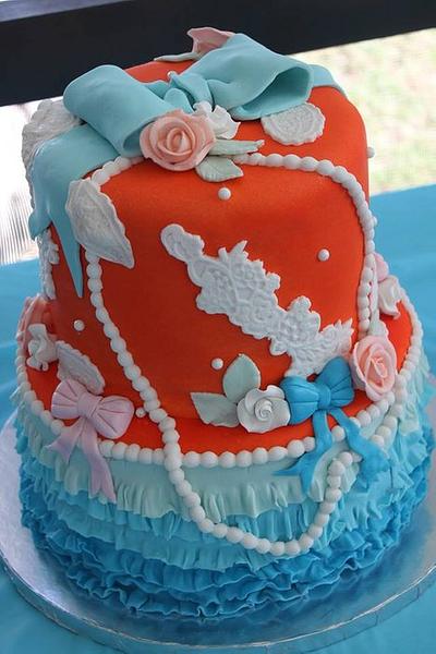 Shabby Chic Birthday Cake - Cake by Teresa Markarian