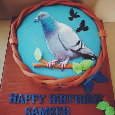 Blue pigeon - Cake by Lamees Patel