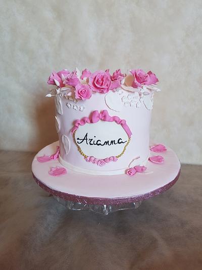 Arianna's baptism cake - Cake by lameladiAurora 