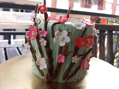 Cherry blossoms mini cake - Cake by Domnaki's