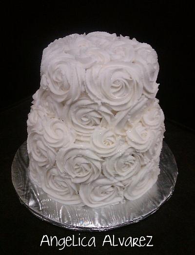 Rose Wedding Cake - Cake by Angelica