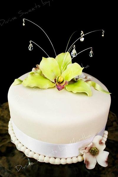 Cymbidium Orchid cake - Cake by Martha Chirinos Teruel