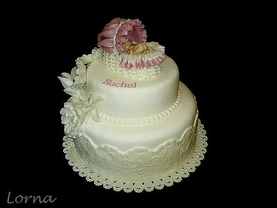 Christening cake - Rachel.. - Cake by Lorna