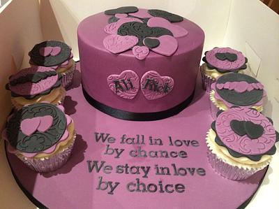 Purple Valentine's Day Cake - Cake by The One Who Bakes