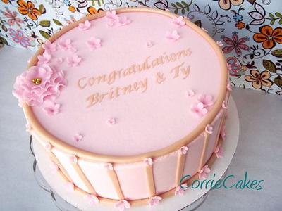 Pink and Champagne Bridal Shower - Cake by Corrie