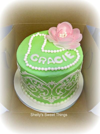 Pearls n lace - Cake by Shelly's Sweet Things
