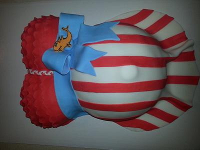 Dr Seuss belly cake - Cake by Danielle Carroll