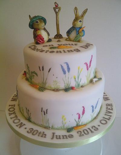 Beatrix Potter Christening Cake - Cake by CakeyCake