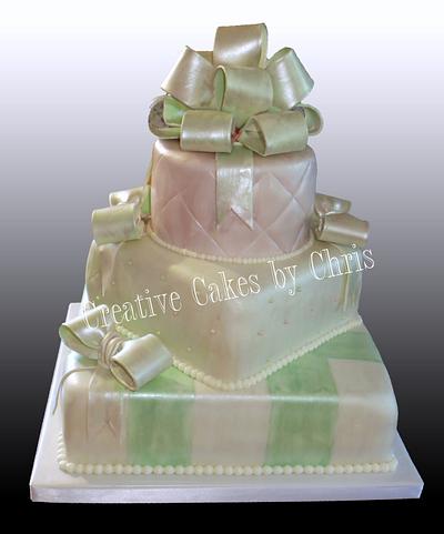 Loopy Bow Wedding Cake - Cake by Creative Cakes by Chris
