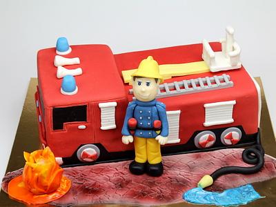 Fire Engine Birthday Cake - Cake by Beatrice Maria