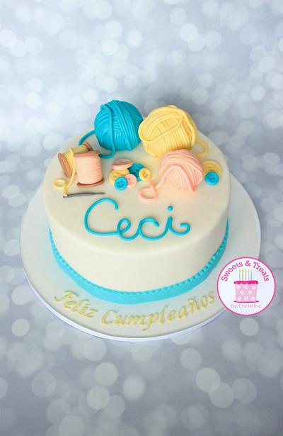 Sewing/crochet cake - Cake by Sweets and Treats by Christina