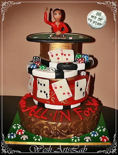 Texas Hold'Em Cake  - Cake by Wesh ArtsLab