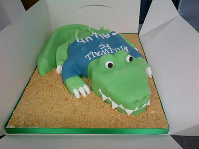 Birthday cake for a Millwall/Bear Grylls fan - Cake by Jodie Innes