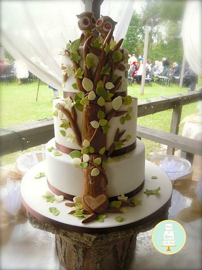 Rustic Tree Wedding Cake - Cake by Sugar & Spice Cake Shop