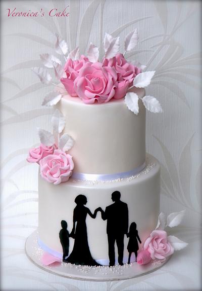 Silhouette wedding cake - Cake by Veronica22