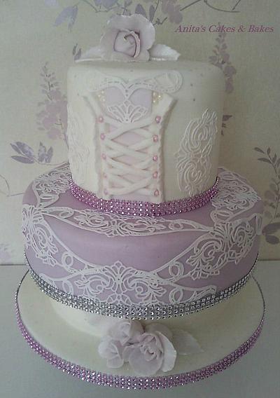 Cake Lace & Bodice - Cake by Anita's Cakes & Bakes